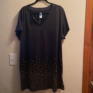 Swimsuits for All Women’s Black Dress with Gold Accents